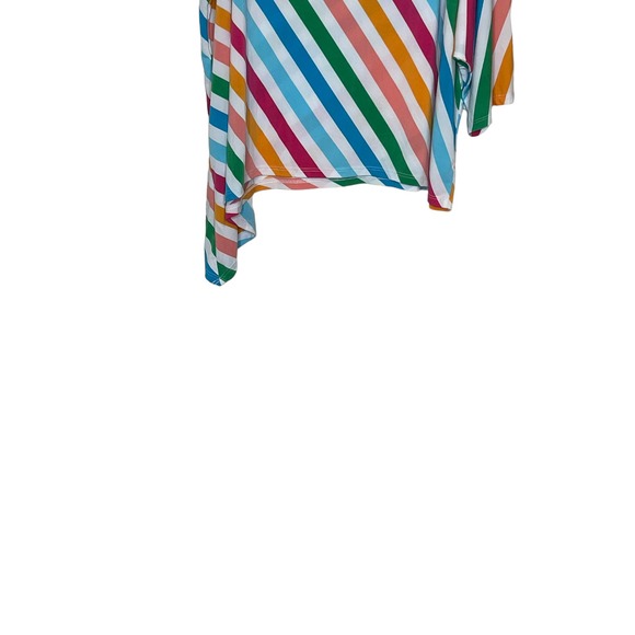Cato Women Top One Shoulder Striped Blouse Asymmetrical  Multi Colored 14/16 NWT - Picture 9 of 10